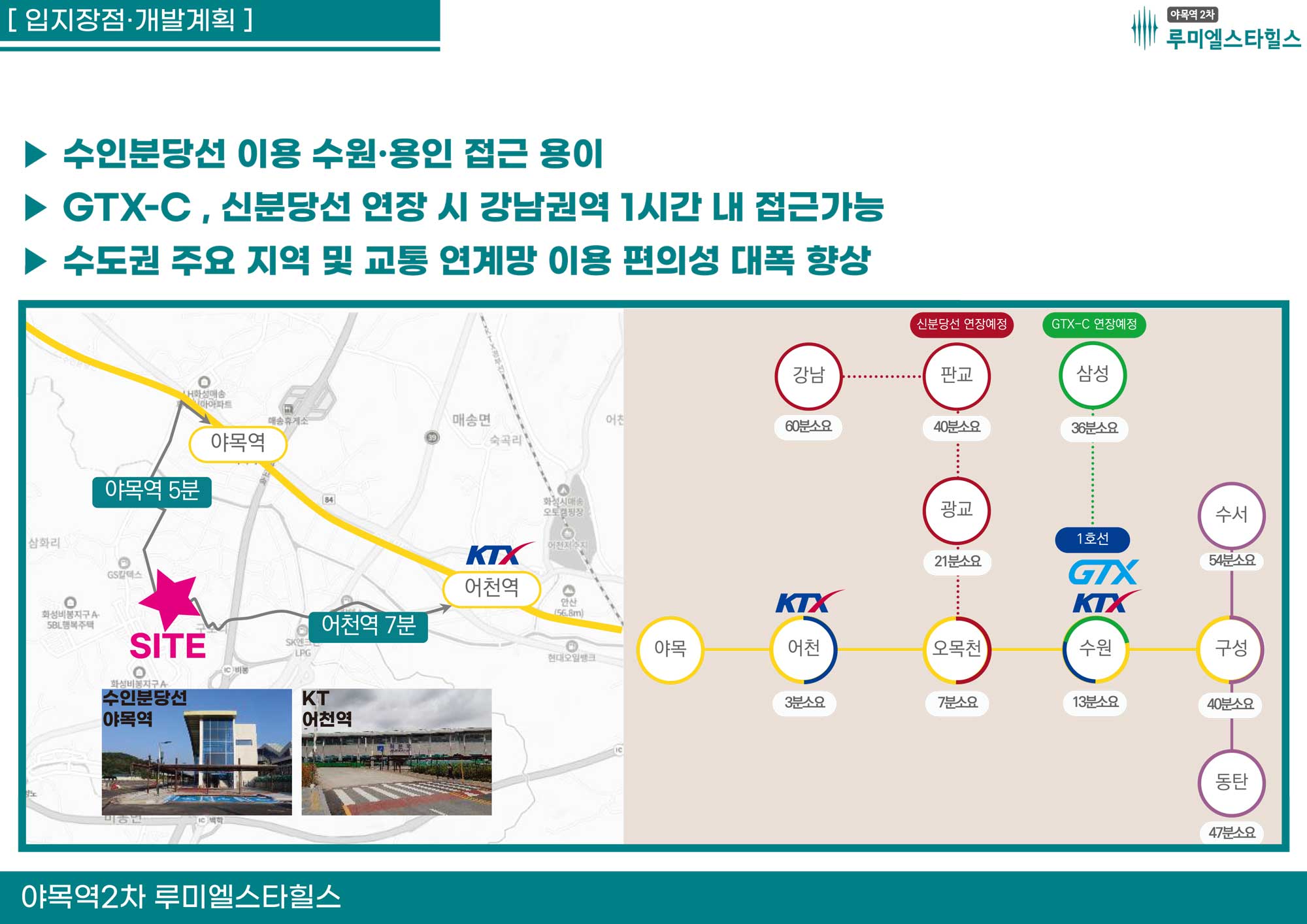 루미엘 스타힐스 야목역2차 교통환경2
